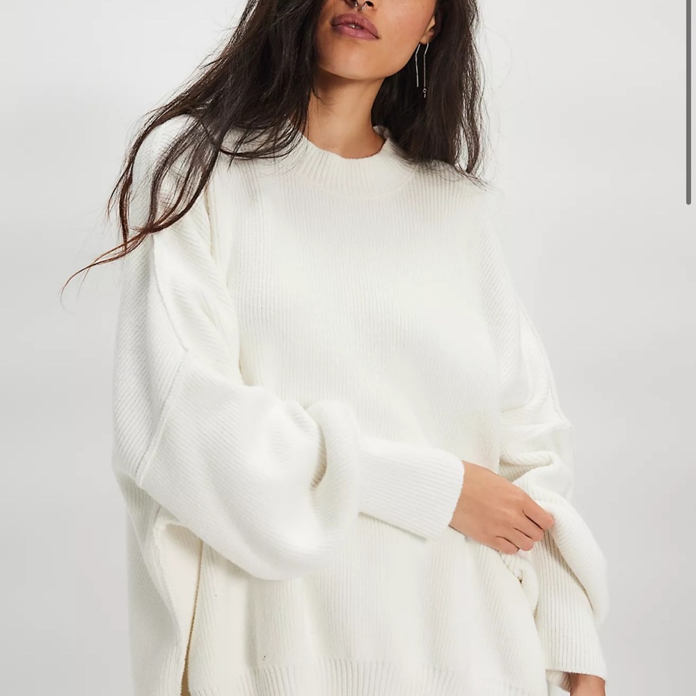 Free People Easy Street Purple Crew Neck Sweater